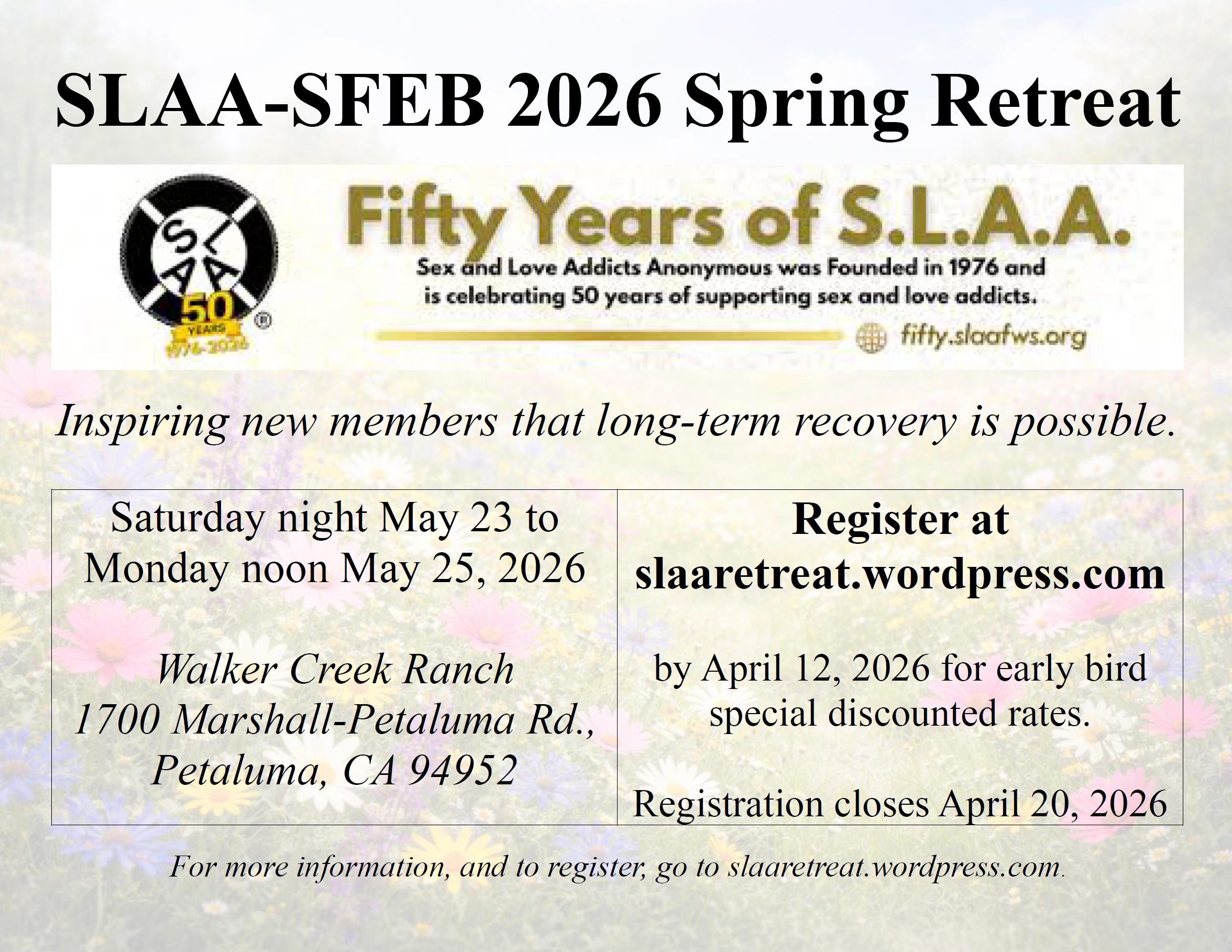 Spring Retreat Flyer